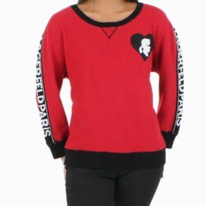 Karl Lagerfeld Red Heart Silhouette Sweater XL